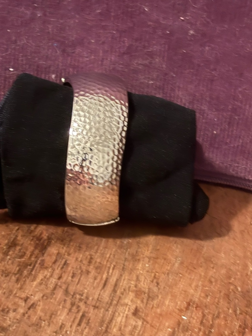 Hammered Silver Cuff Bracelet
